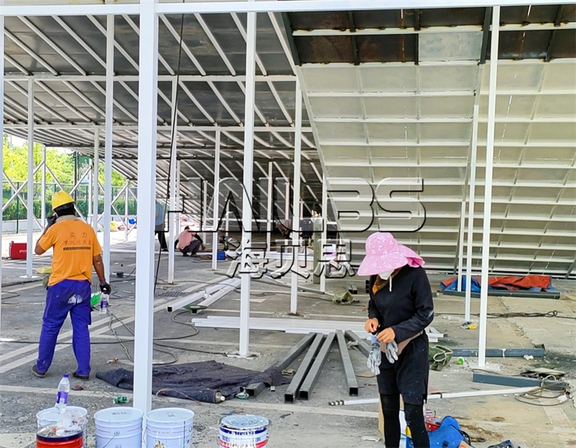 山東濟寧楓葉小鎮(zhèn)無動力樂園施工現(xiàn)場
