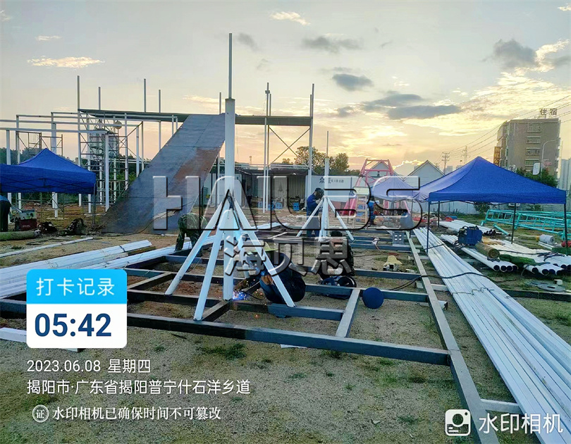 廣東揭陽無動(dòng)力樂園施工現(xiàn)場