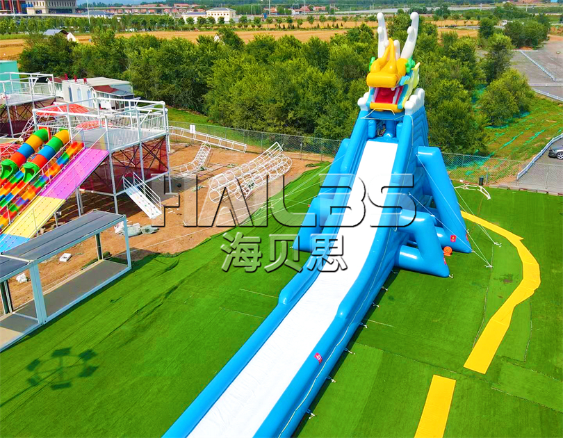 山西晉城無動力樂園水上設備安裝完成