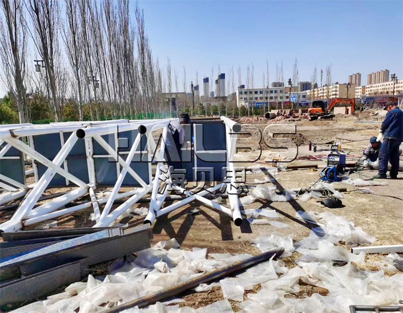 山西大同無動力親子樂園施工現場