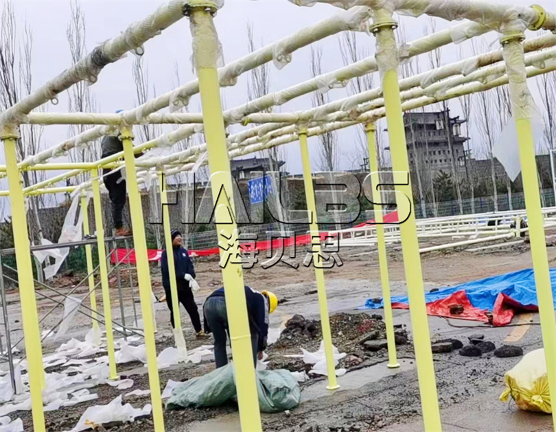 山西大同無動力親子樂園施工現場