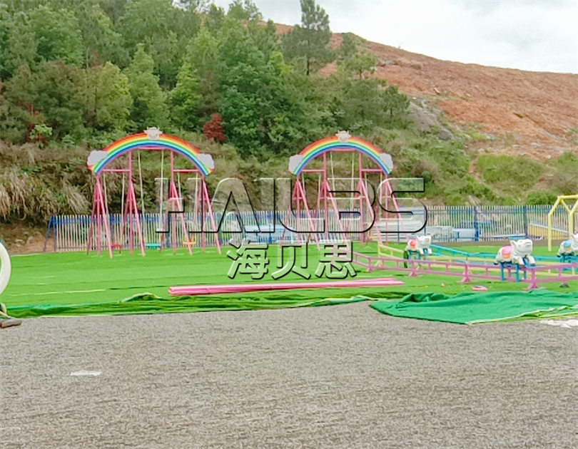 湖北黃岡無動(dòng)力樂園施工現(xiàn)場